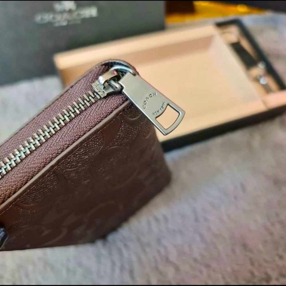long wallet and keychain
